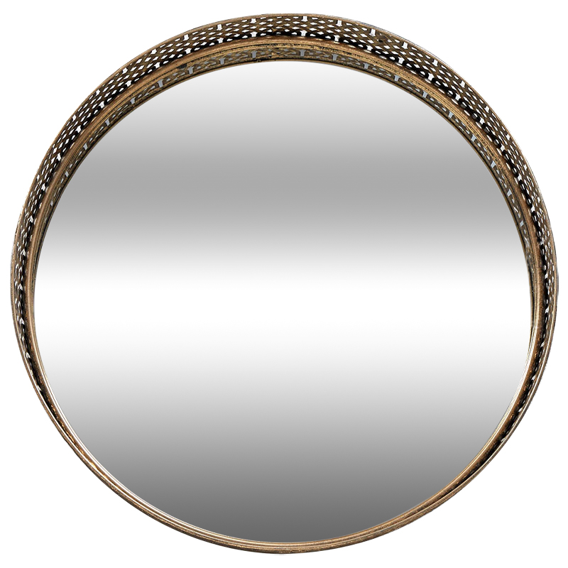 Круглое зеркало Mikayla Round Brass Mirror Латунь Зеркало в Перми | Loft Concept 