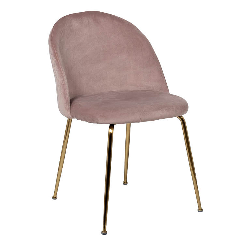 Стул Sadler Chair pink velor Розовый (Rose) Золотой в Перми | Loft Concept 