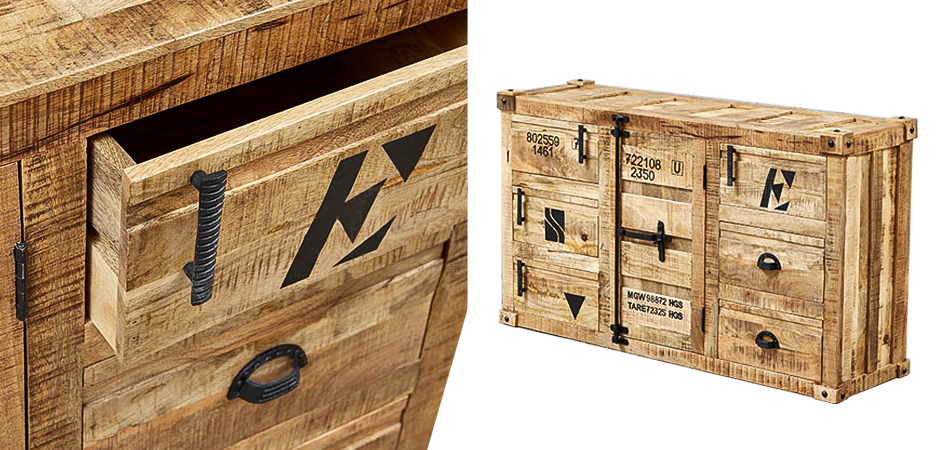 Комод деревянный в стиле Лофт Wooden Loft Box Commode Комод деревянный в стиле Лофт Wooden Loft Box Commode - Loft-Concept в Перми