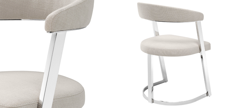 Стул Eichholtz Dining Chair Dexter Nickel Стул Eichholtz Dining Chair Dexter Nickel - Loft-Concept в Перми