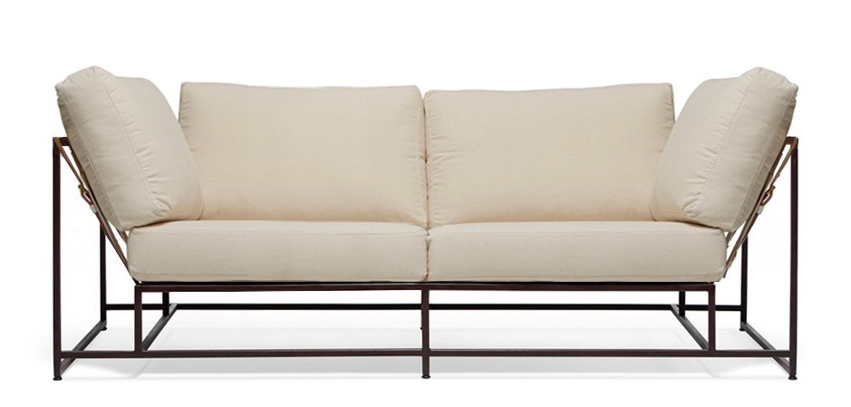 Двухместный диван Canvas & Copper Two Seat Sofa Двухместный диван Canvas & Copper Two Seat Sofa - Loft-Concept в Перми