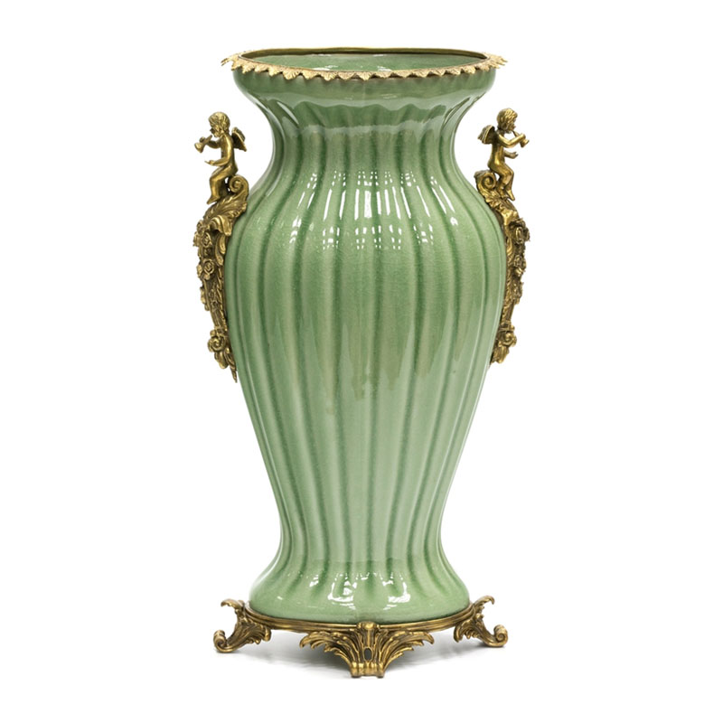 Ваза Bronze Angel Vase green Бронза Зеленый в Перми | Loft Concept 