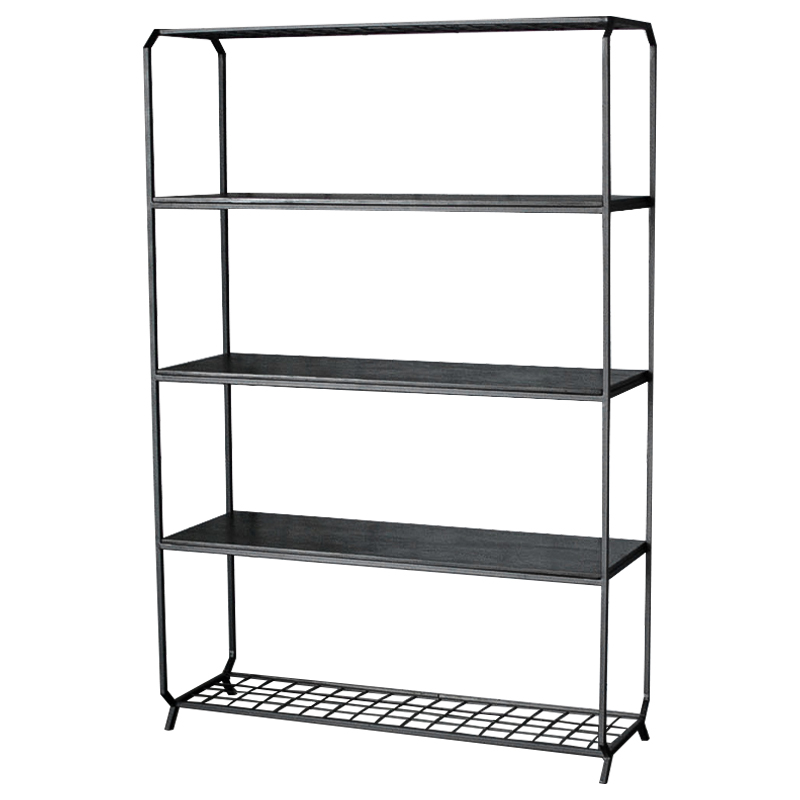 Стеллаж Jaeden Industrial Metal Rust Rack Черный в Перми | Loft Concept 