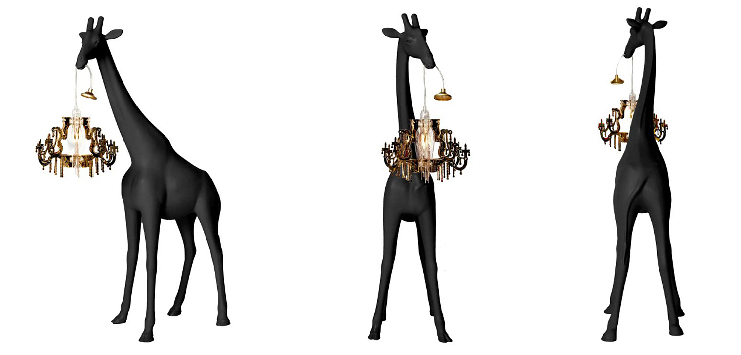Настольная лампа черный жираф Black Giraffe Table Lamp Настольная лампа черный жираф Black Giraffe Table Lamp - Loft-Concept в Перми