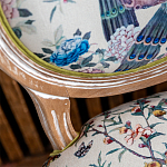 Барный стул из массива бука с изображением птиц и цветов  Beige Green Chinoiserie Garden Chair варинант исполнения - 5 | Loft Concept в Перми