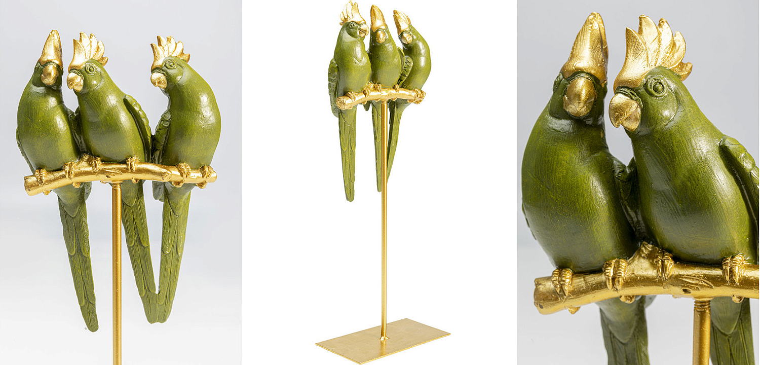 Статуэтка Three Green Parrots Статуэтка Three Green Parrots - Loft-Concept в Перми
