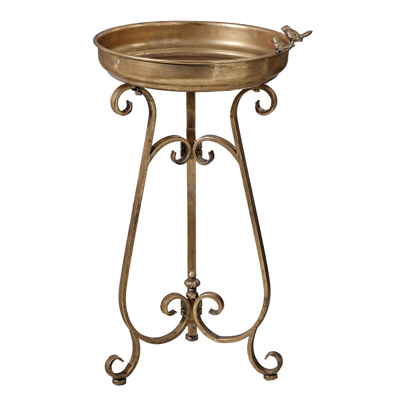 Столик приставной на фигурном подножии Magnificent Century Золотой в Перми | Loft Concept 