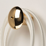 Бра с круглым золотистым основанием и белыми изогнутыми световыми линиями Luke Lampco Tracer Lamp варинант исполнения - 3 | Loft Concept в Перми