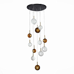 Люстра светодиодная с сферическими стеклянными плафонами Splatter варинант исполнения - 6 | Loft Concept в Перми