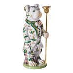 Подсвечник в виде собачки из фарфора с бронзовыми элементами Eden Garden варинант исполнения - 5 | Loft Concept в Перми