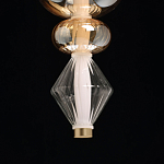 Подвесной светильник с вертикальной композицией из прозрачных и янтарных стеклянных шаров и ромбов Gabriel Scott Luna варинант исполнения - 8 | Loft Concept в Перми