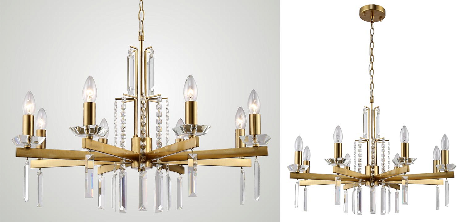 Люстра Vivien Crystal Brass Chandelier 8 Люстра Vivien Crystal Brass Chandelier 8 - Loft-Concept в Перми