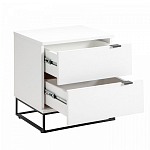 Тумба прикроватная белая с ящиками Strict Lines варинант исполнения - 3 | Loft Concept в Перми