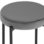 Табурет с мягким круглым сиденьем RIO Grey варинант исполнения - 4 | Loft Concept в Перми