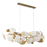 Люстра с белыми и золотистыми цветами G9 Dahlia Flowers Lamp варинант исполнения - 4 | Loft Concept в Перми