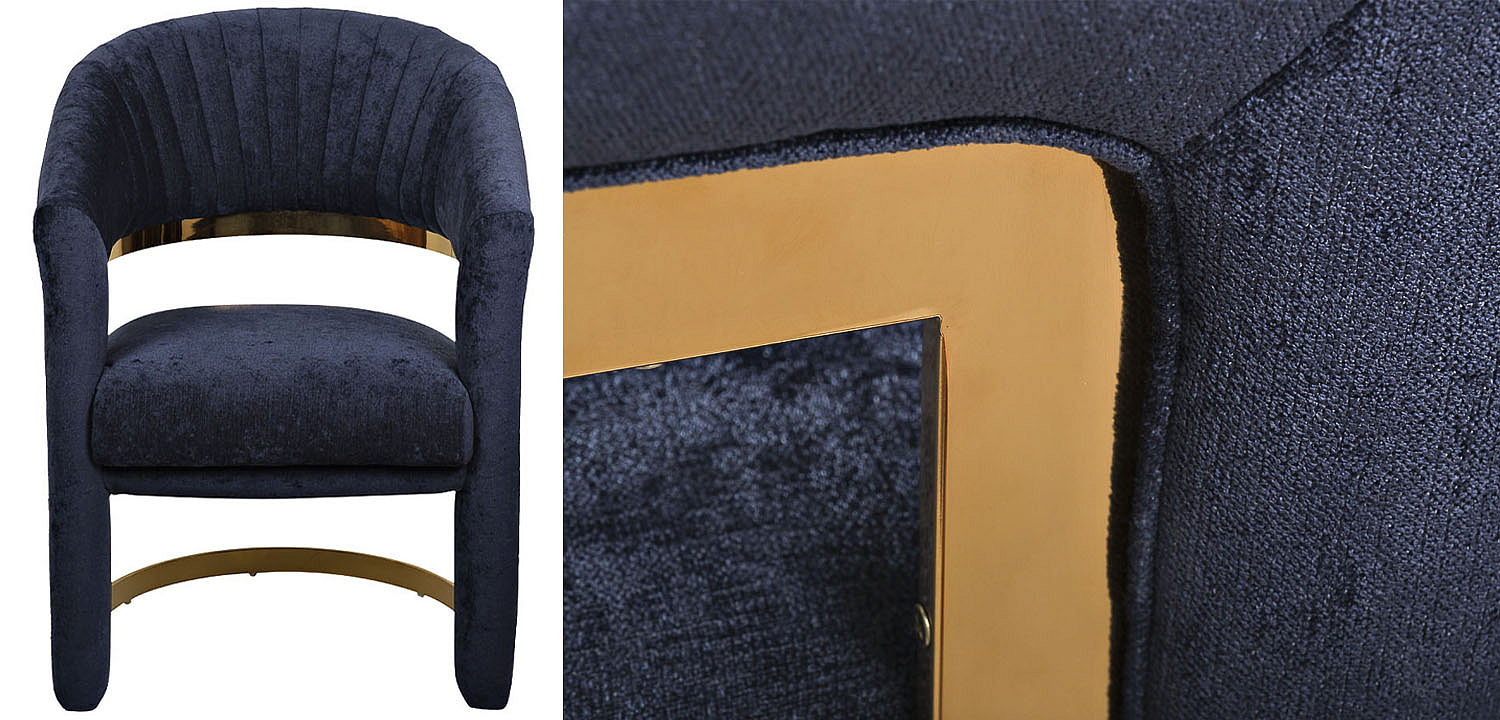 Полукресло Valbonne Chair blue velour Полукресло Valbonne Chair blue velour - Loft-Concept в Перми
