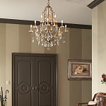 Люстра многоярусная с 12-ю лампами и стеклянными подвесками в классическом стиле Feiss варинант исполнения - 3 | Loft Concept в Перми