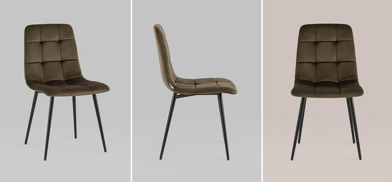 Стул NANCY Chair Коричневый Велюр Стул NANCY Chair Коричневый Велюр - Loft-Concept в Перми