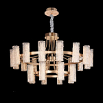 Люстра двухъярусная круглая с текстурными цилиндрическими плафонами Glimpse варинант исполнения - 9 | Loft Concept в Перми