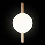 Бра с золотым основанием и белым плафоном в форме шара Bubble варинант исполнения - 5 | Loft Concept в Перми