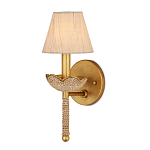 Бра из кованого железа с отделкой плетеной веревкой и сусальным золотом Parisian Style варинант исполнения - 1 | Loft Concept в Перми