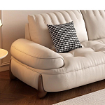 Диван кожаный с каркасом из массива дерева Furniture Medieval варинант исполнения - 3 | Loft Concept в Перми