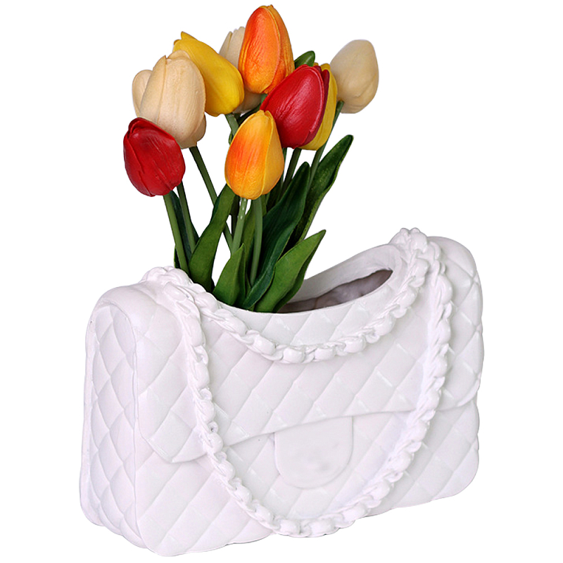 Кашпо в виде сумки Bag Vase White Белый в Перми | Loft Concept 