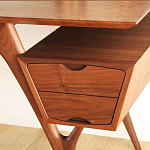 Письменный стол прямоугольный с 2-мя ящиками и полкой Idenontal варинант исполнения - 4 | Loft Concept в Перми