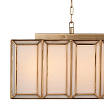 Люстра прямоугольная с каркасом золотого цвета Soft Glow Lamps варинант исполнения - 3 | Loft Concept в Перми