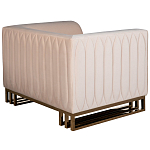 Кресло велюровое бежевое Cubic Silhouette варинант исполнения - 2 | Loft Concept в Перми