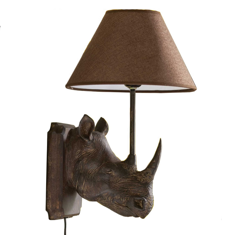Бра Носорог Rhinoceros Коричневый в Перми | Loft Concept 