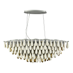 Люстра с подвесками в форме капель на серебристом каркасе Raindrop варинант исполнения - 3 | Loft Concept в Перми