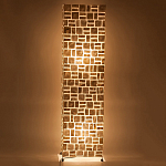 Торшер из перламутра на металлическом каркасе Indonesian Tower варинант исполнения - 4 | Loft Concept в Перми