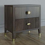 Тумба прикроватная с двумя ящиками Elsa Dreams Walnut варинант исполнения - 1 | Loft Concept в Перми