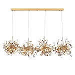 Люстра подвесная из четырех частей с металлическими круглыми элементами Terzani Argent варинант исполнения - 1 | Loft Concept в Перми