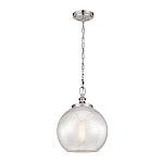 Подвесной светильник с прозрачным стеклянным плафоном в форме шара в современном стиле на цепи Feiss варинант исполнения - 2 | Loft Concept в Перми