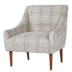 Gray Ornament Armchair Кресло серый орнамент
