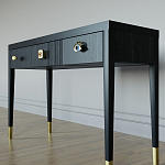 Дизайнерский Письменный стол Elsa Dreams Black с тремя ящиками варинант исполнения - 2 | Loft Concept в Перми