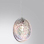 Подвесной светильник с круглым плафоном из рельефного стекла Disc Light варинант исполнения - 3 | Loft Concept в Перми