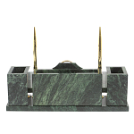 Настольный письменный набор из змеевика с подставкой под календарь Successful Leader варинант исполнения - 3 | Loft Concept в Перми