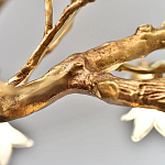 Люстра в виде золотой ветки с цветами Glass Flower Pendant Light варинант исполнения - 8 | Loft Concept в Перми