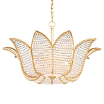 Люстра в форме тюльпана с лепестками из прозрачных стеклянных бусин Hanging Flowers варинант исполнения - 3 | Loft Concept в Перми