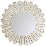 Зеркало круглое с лучами из зеркальных фацетов Silver Facet варинант исполнения - 1 | Loft Concept в Перми