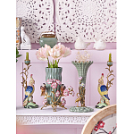 Подсвечник в образе попугая из фарфора с бронзовыми элементами Eden Garden варинант исполнения - 4 | Loft Concept в Перми