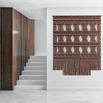 Панно Макраме коричневый цвет  варинант исполнения - 1 | Loft Concept в Перми