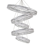 Вертикальная Композиция из круглых Хрустальных светильников Elizabeth Хром варинант исполнения - 1 | Loft Concept в Перми