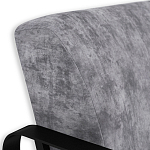 Кресло серый велюр с жесткими подлокотниками на полозьях Ashton варинант исполнения - 5 | Loft Concept в Перми