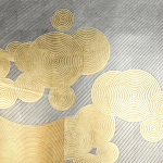 Обои ручная роспись в стиле Арт-деко Namban Colourway SC-289 on gold gilded paper варинант исполнения - 1 | Loft Concept в Перми