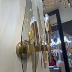 Бра с двумя плафонами дымчатого и янтарного цвета Vertical Glass варинант исполнения - 2 | Loft Concept в Перми