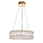 Люстра подвесная круглая из прозрачного хрусталя с золотым корпусом Selfsufficient варинант исполнения - 3 | Loft Concept в Перми